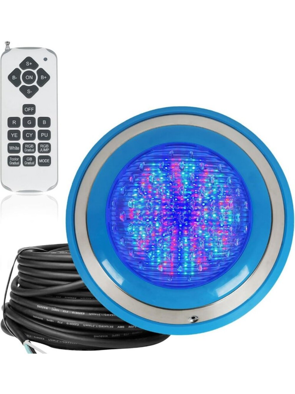 RGB Color Changing LED Pool Light for Inground & Above Ground Pools, Waterproof